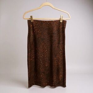 ASTR the Label‎ Brown Leopard Zebra Print Mini Skirt Womens Size S